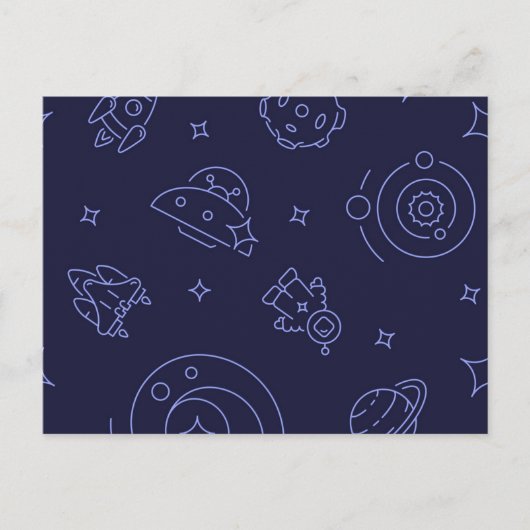 Weltraummuster Postkarte (Vorderseite)