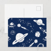 Weltraummuster Postkarte (Vorne/Hinten)