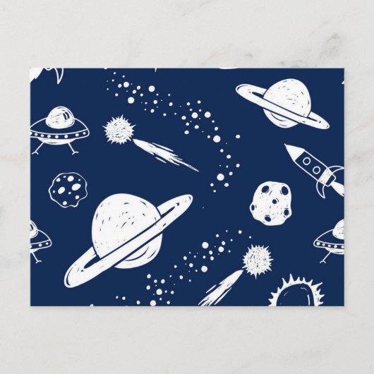 Weltraummuster Postkarte (Vorderseite)