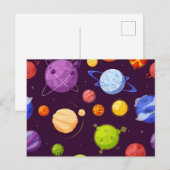 Weltraummuster Postkarte (Vorne/Hinten)