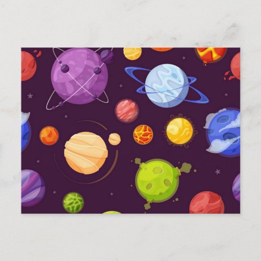 Weltraummuster Postkarte (Vorderseite)