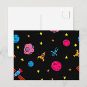 Weltraummuster Postkarte (Vorne/Hinten)