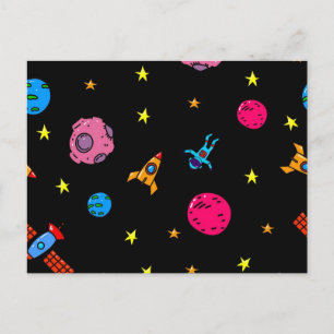 Weltraummuster Postkarte