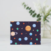 Weltraummuster Postkarte (Stehend Vorderseite)