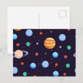 Weltraummuster Postkarte (Vorne/Hinten)