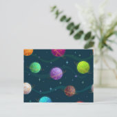 Weltraummuster Postkarte (Stehend Vorderseite)