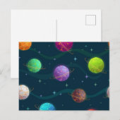 Weltraummuster Postkarte (Vorne/Hinten)