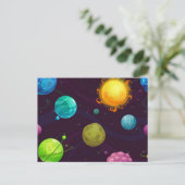 Weltraummuster Postkarte (Stehend Vorderseite)