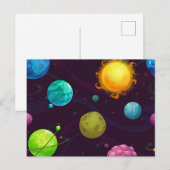Weltraummuster Postkarte (Vorne/Hinten)