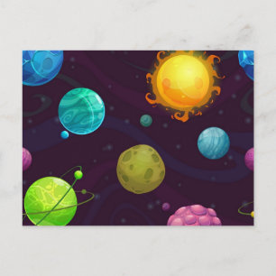 Weltraummuster Postkarte
