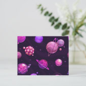 Weltraummuster Postkarte (Stehend Vorderseite)