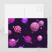 Weltraummuster Postkarte (Vorne/Hinten)
