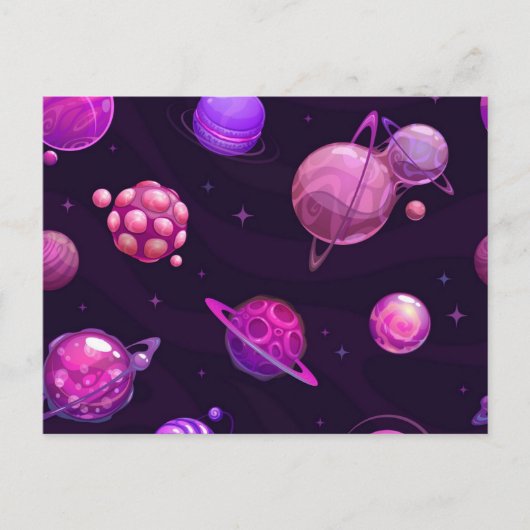 Weltraummuster Postkarte (Vorderseite)