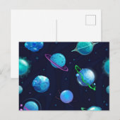 Weltraummuster Postkarte (Vorne/Hinten)