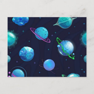 Weltraummuster Postkarte