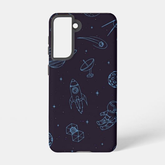 Weltraummuster Samsung Galaxy Hülle (Rückseite)