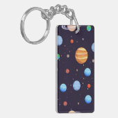 Weltraummuster Schlüsselanhänger (Vorderseite links)