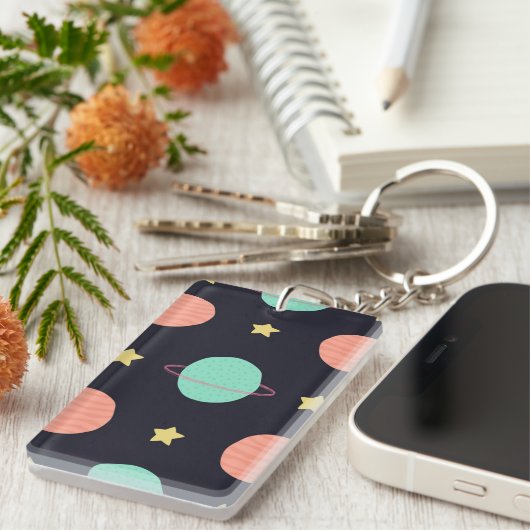 Weltraummuster Schlüsselanhänger (Vorderseite rechts)