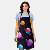 Weltraummuster Schürze (Getragen)