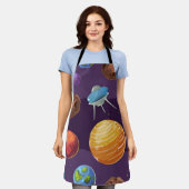 Weltraummuster Schürze (Getragen)
