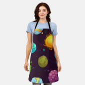 Weltraummuster Schürze (Getragen)