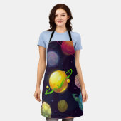 Weltraummuster Schürze (Getragen)