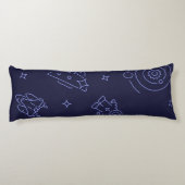 Weltraummuster Seitenschläferkissen (Rückseite)