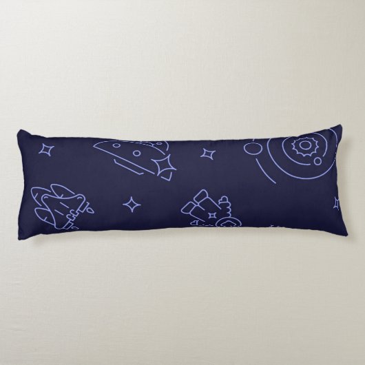 Weltraummuster Seitenschläferkissen (Rückseite)