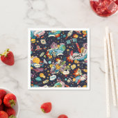 Weltraummuster Serviette (Beispiel)