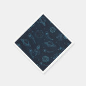 Weltraummuster Serviette (Ecke)