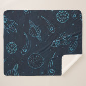 Weltraummuster Sherpadecke (Vorderseite (Horizontal))