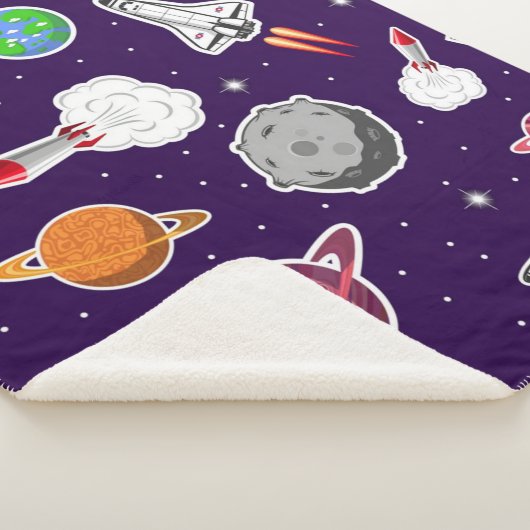 Weltraummuster Sherpadecke (3/4)