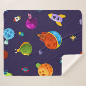 Weltraummuster Sherpadecke (Vorderseite (Horizontal))