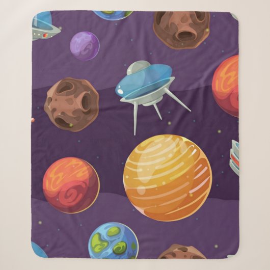 Weltraummuster Sherpadecke (Vorderseite)