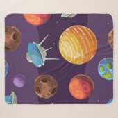 Weltraummuster Sherpadecke (Vorderseite (Horizontal))