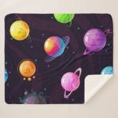 Weltraummuster Sherpadecke (Vorderseite (Horizontal))