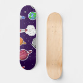 Weltraummuster Skateboard (Vorderseite)