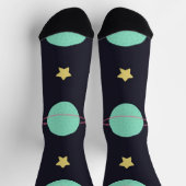 Weltraummuster Socken (Oben)