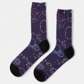 Weltraummuster Socken (Linkes Detail)