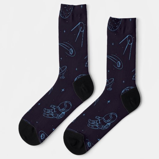 Weltraummuster Socken (Linkes Detail)