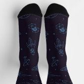 Weltraummuster Socken (Oben)