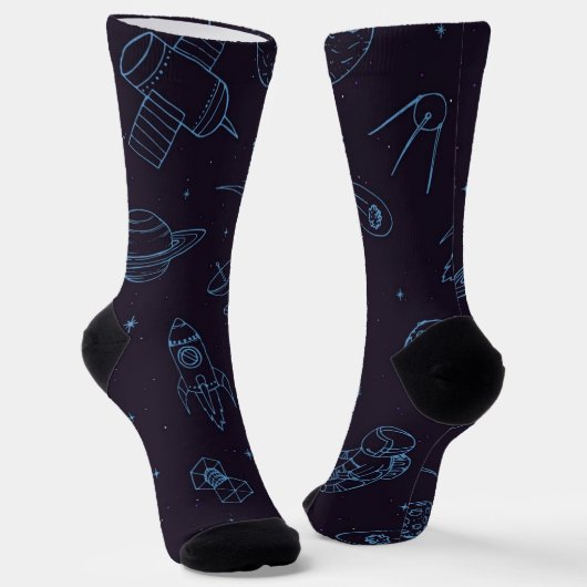 Weltraummuster Socken (Gewinkelt)
