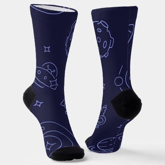 Weltraummuster Socken (Gewinkelt)