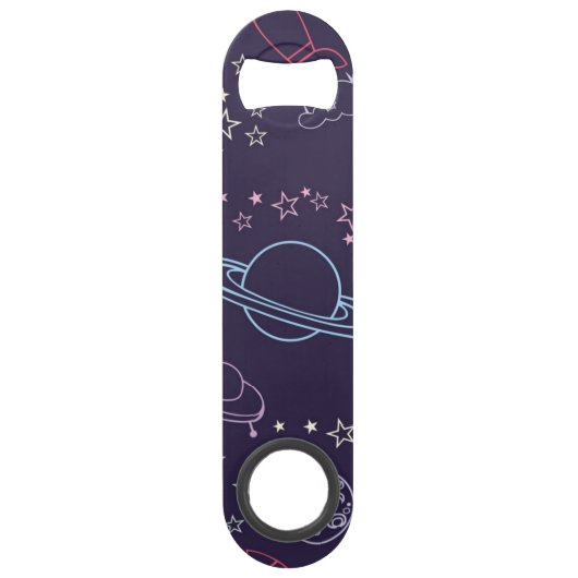 Weltraummuster Speed Flaschenöffner (Vorderseite)