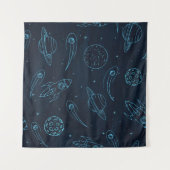 Weltraummuster Wandteppich (Vorderseite (Horizontal))