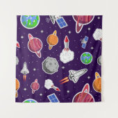 Weltraummuster Wandteppich (Vorderseite (Horizontal))