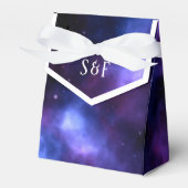 Weltraumnebel Lila Galaxie Hochzeit Geschenkschachtel (Vorderseite)