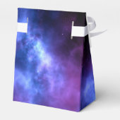 Weltraumnebel Lila Galaxie Hochzeit Geschenkschachtel (Rückseite)