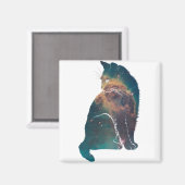 Weltraumnebel Magnet (Vorderseite/Rückseite)