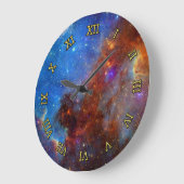 Weltraumnebel Nordamerika Große Wanduhr (Winkel)